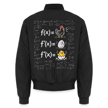 Von Chickenulus abgeleiteter Kalkül - Unisex Bomberjacke - Schwarz - Hinten - AI Model Male 185 light (185cm)