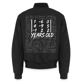 50-jähriges Jubiläum Determinant Matrix Mathematik-Nerd Witzig - Unisex Bomberjacke - Schwarz - Hinten - AI Model Male 185 light (185cm)