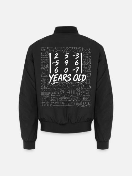 41. Geburtstag Determinant Matrix Mathematik-Nerd Lustig - Unisex Bomberjacke - Schwarz