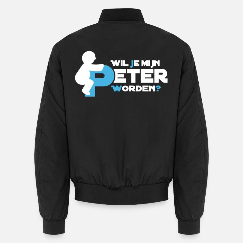 Verspielte Figur Typografie Unisex Bomberjacke