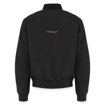 Birthday Girl in rosa Schrift - Girlie & Feminin - Unisex Bomberjacke - Schwarz - Hinten - AI Model Male 185 light (185cm)