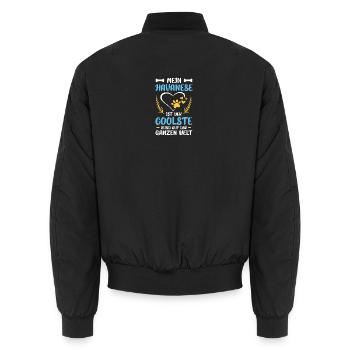 Mein Havanese: Coolster Hund Der Welt - Unisex Bomberjacke - Schwarz - Hinten - AI Model Male 185 light (185cm)