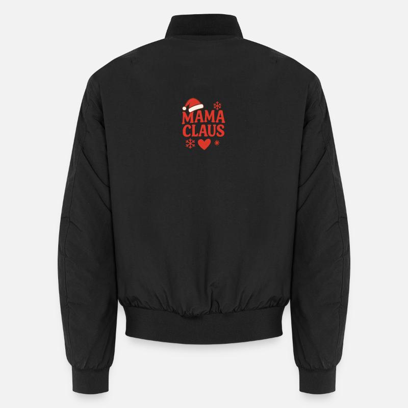 Mama Claus Weihnachtsdesign Unisex Bomberjacke