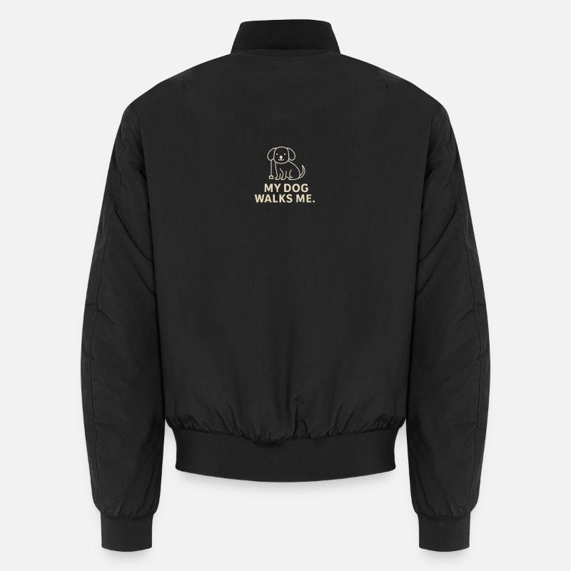 My Dog walks Me. Unisex Bomber Jacket