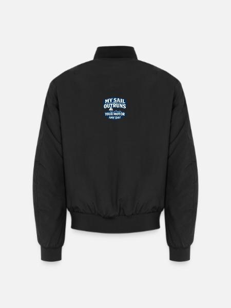 Mein Segel übertrifft deinen Motor jeden Tag - Unisex Bomberjacke - Schwarz