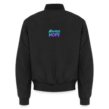 IMMER HOFFNUNG - Unisex Bomberjacke - Schwarz - Hinten - AI Model Male 185 light (185cm)