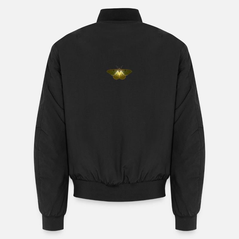 Luminous Moth - Unisex Bomber Jacket - black