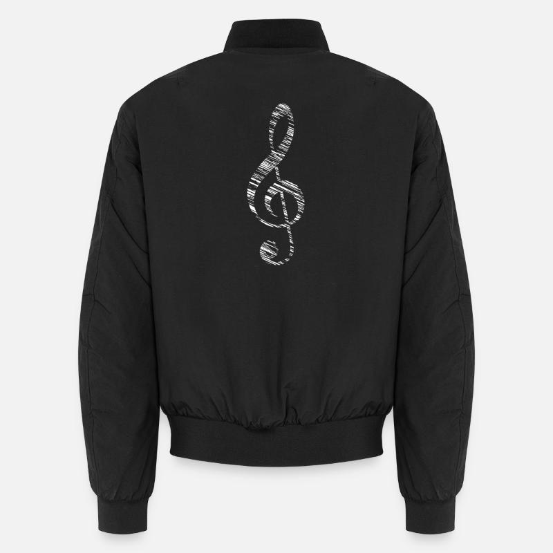 Notenschlüssel Musik Symbol Note Zeichen Unisex Bomberjacke
