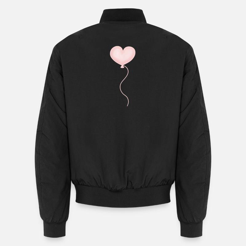 Luftballon herz - Unisex Bomberjacke - Schwarz