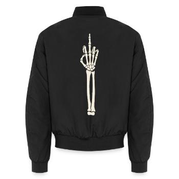 Fuck Halloween - Unisex Bomberjacke - Schwarz - Hinten - AI Model Male 185 light (185cm)