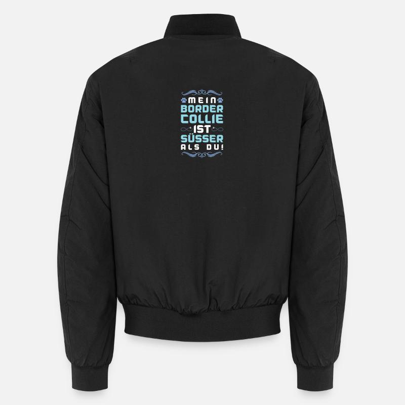 border collie hund spruch Unisex Bomberjacke