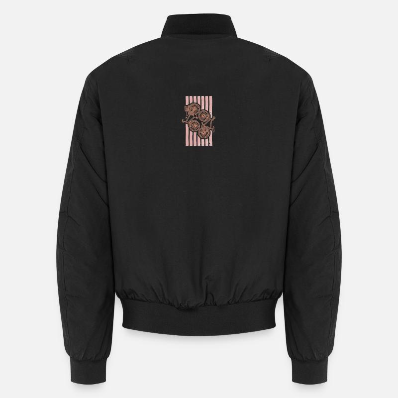 visual-cycling-summer-trendy-pink-pale-minimali Unisex Bomber Jacket