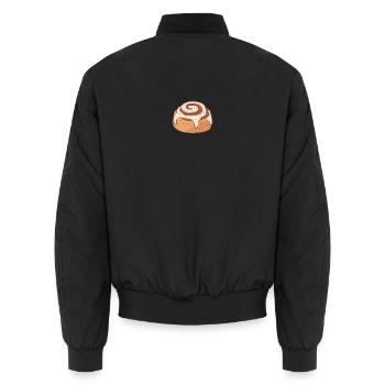Cinnamon Roll - Unisex Bomberjacke - Schwarz - Hinten - AI Model Male 185 light (185cm)