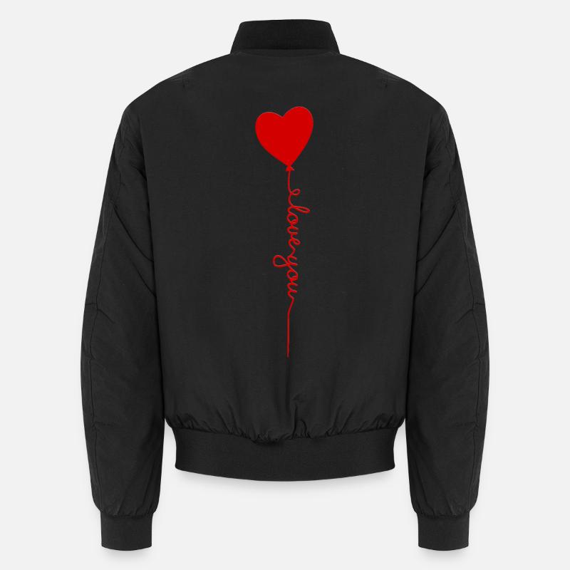 Ballon coeur avec script d’amour Bomber unisexe