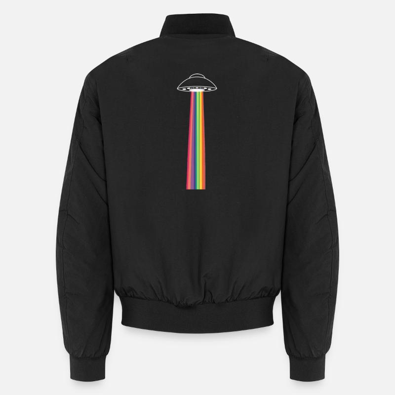 Rainbow ufo - Unisex Bomber Jacket - black