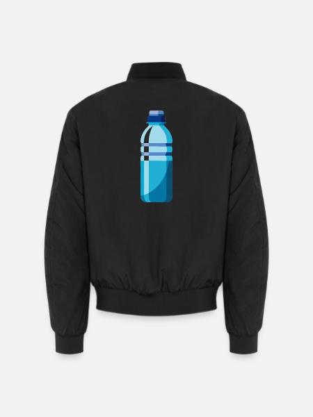 Wasserflasche - Unisex Bomberjacke - Schwarz