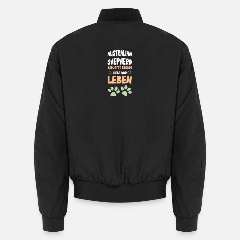 Australian Shepherd Joy Life - Unisex Bomber Jacket - black