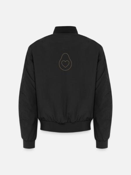 Avocado Love – Minimalistisches Herz-Design - Unisex Bomberjacke - Schwarz