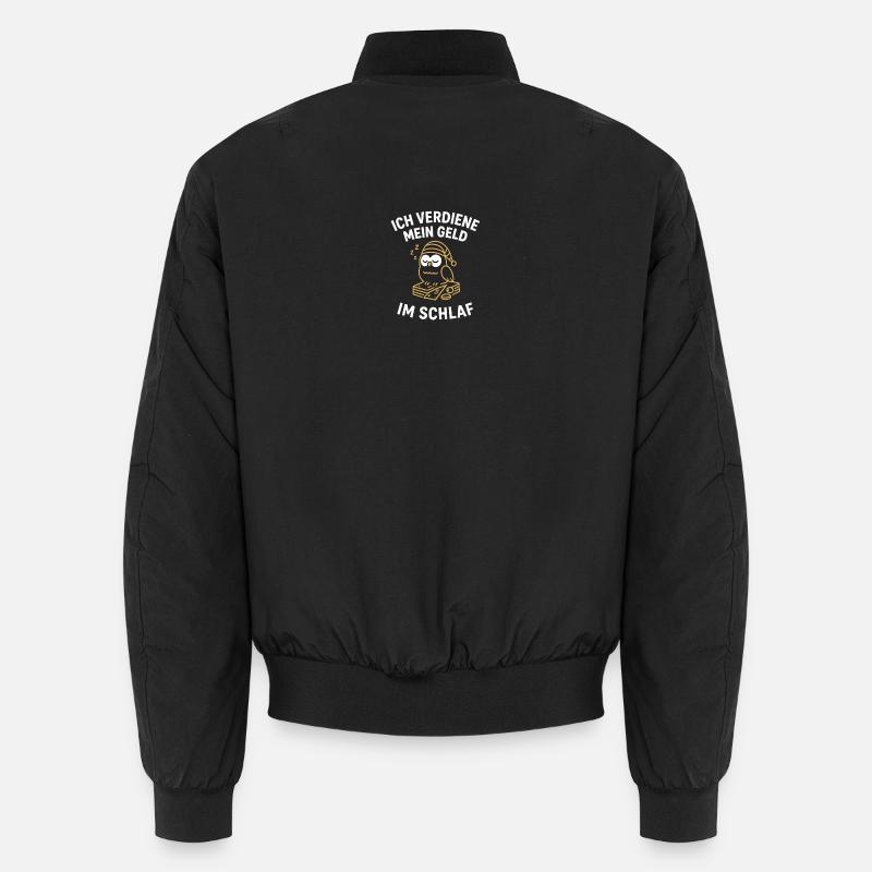 GeldImSchlaf Eule - Unisex Bomberjacke - Schwarz