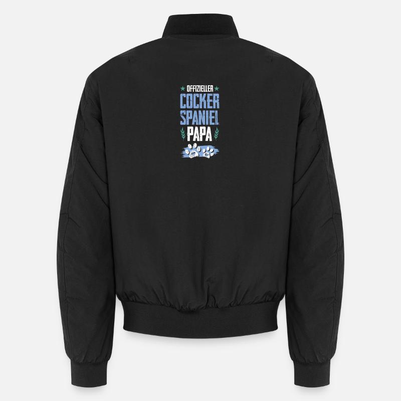 Cocker Spaniel chiens papa - Bomber unisexe - noir