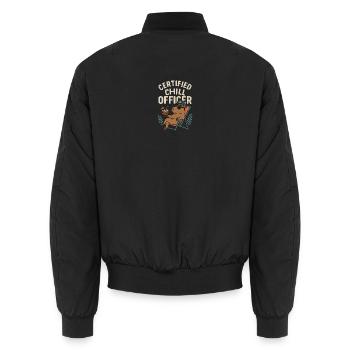 Capybara Style – Agent de refroidissement certifié - Bomber unisexe - noir - Dos - AI Model Male 185 light (185cm)