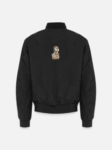 Alpaka Spruch "Was stimmt mit euch nicht?" - Unisex Bomberjacke - Schwarz