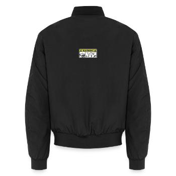 Turbo-Rennwarnung - Unisex Bomberjacke - Schwarz - Hinten - AI Model Male 185 light (185cm)