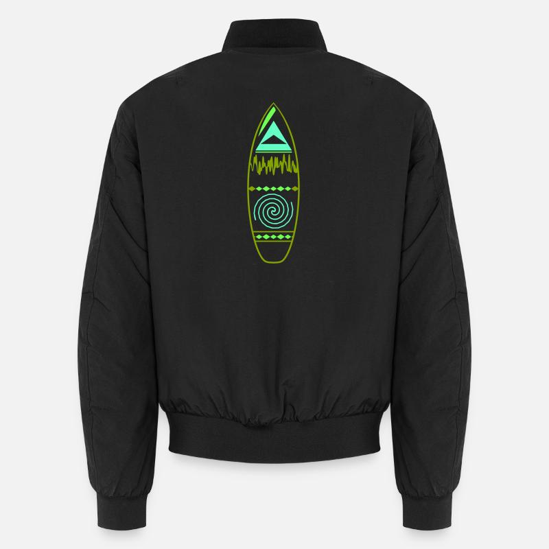 surfboard_design - Unisex Bomber Jacket - black