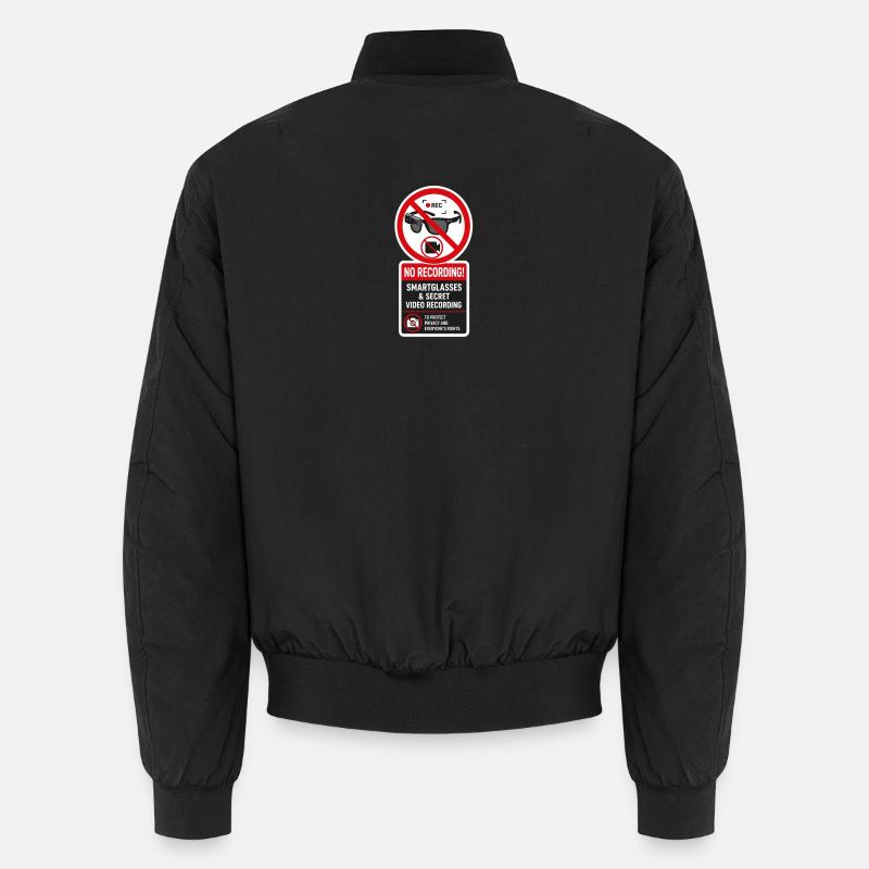 No Smart Glasses - Unisex Bomber Jacket - black