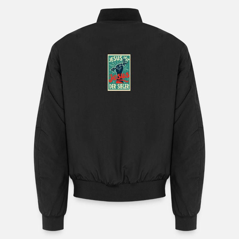 Jesus ist der Sieger  - Unisex Bomberjacke - Schwarz