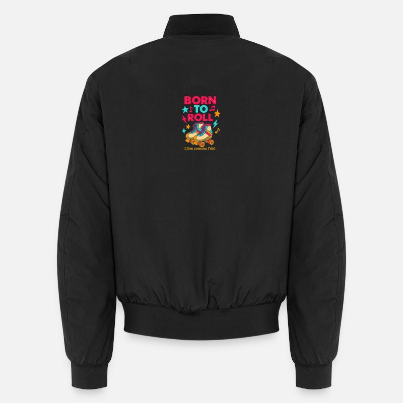 Skateboard and retro musical pattern Unisex Bomber Jacket