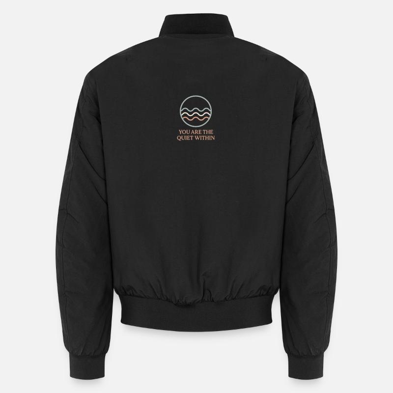 Silent Inner World Waves - Unisex Bomber Jacket - black