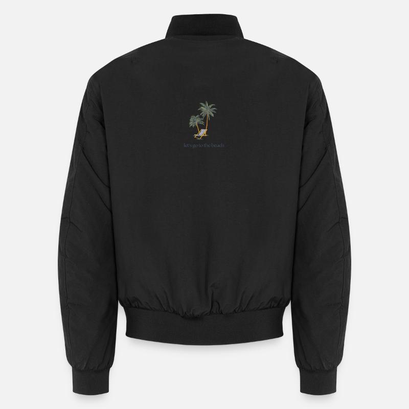 Let's go to the beach - Unisex Bomber Jacket - black