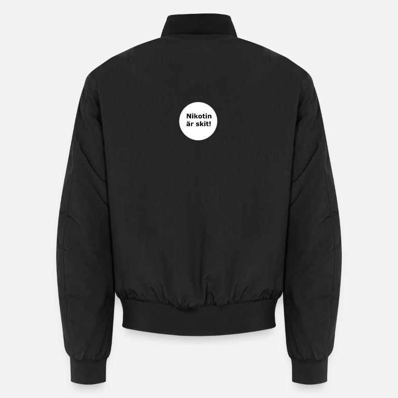 La nicotine, c’est nul (cercle blanc) - Bomber unisexe - noir