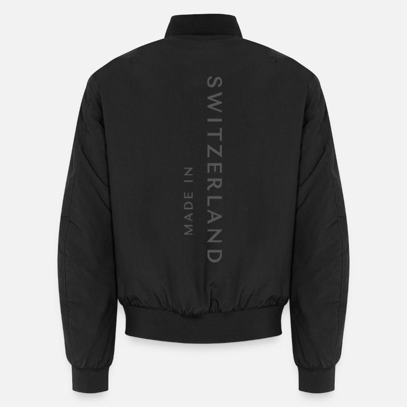Made in Switzerland, Schweizer Stolz - Unisex Bomberjacke - Schwarz