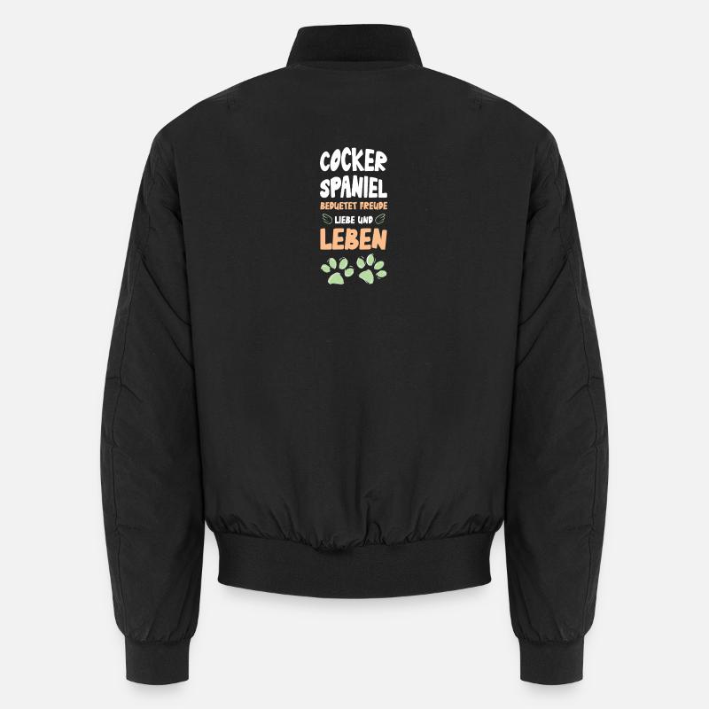 Cocker Spaniel Joie de vivre - Unisex Bomber Jacket - black