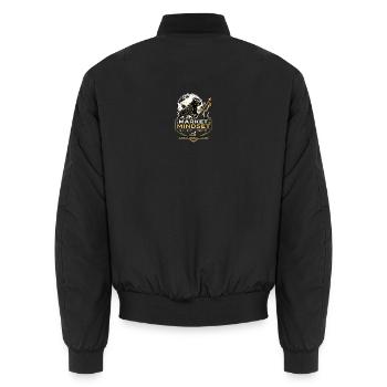 Börse Finanzen Bank Investment Trading  - Unisex Bomberjacke - Schwarz - Hinten - AI Model Male 185 light (185cm)