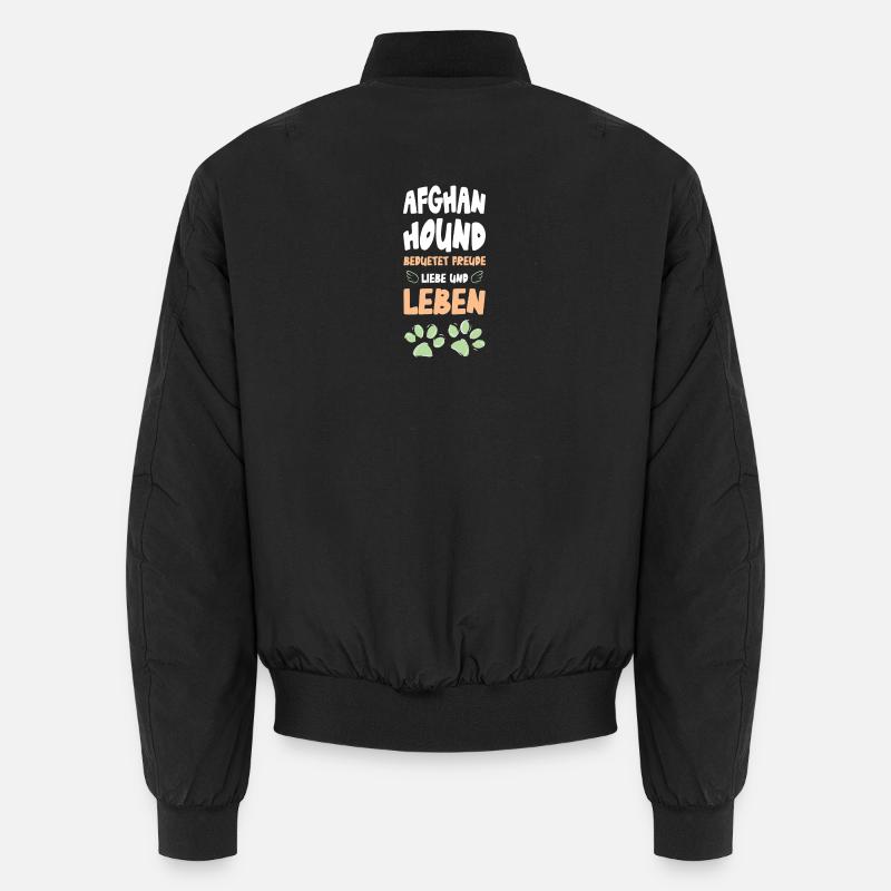 Hundeliebe Lebensfreude Print - Unisex Bomberjacke - Schwarz