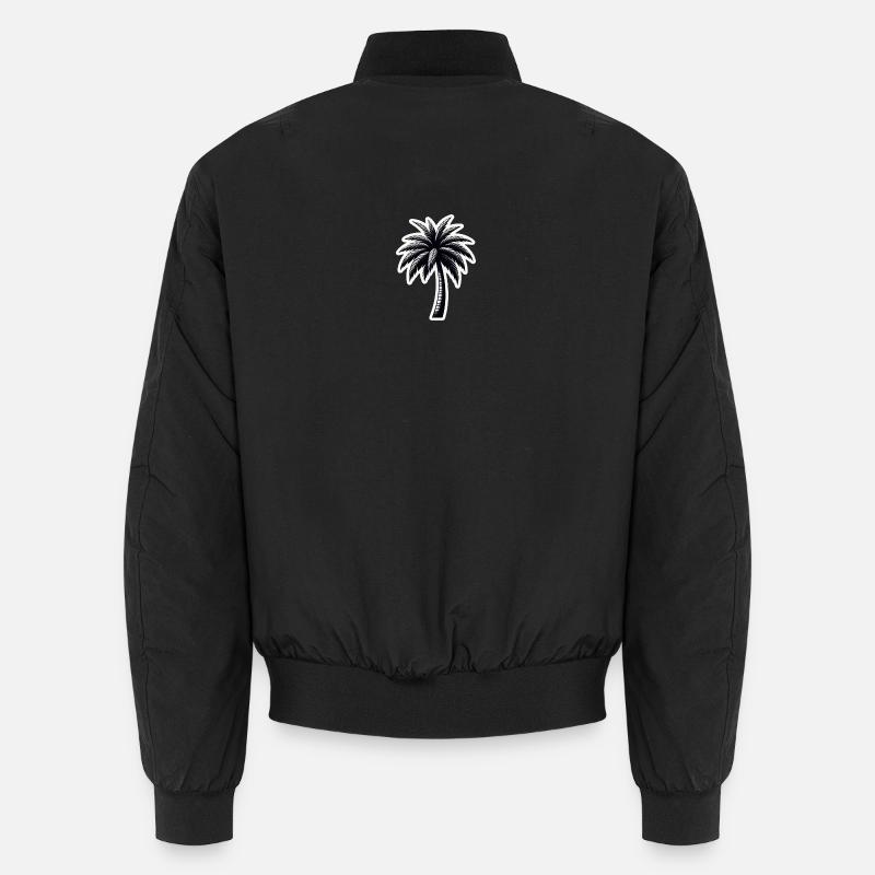 Palmier noir blanc - Bomber unisexe - noir