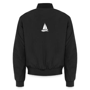 Segelboot - Unisex Bomberjacke - Schwarz - Hinten - AI Model Male 185 light (185cm)