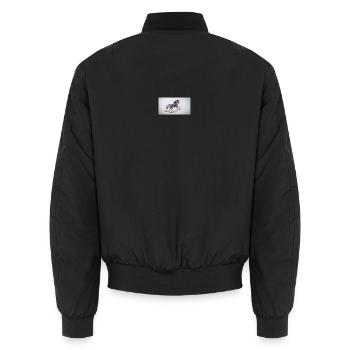 Glitzerndes Einhorn-Mosaik - Unisex Bomberjacke - Schwarz - Hinten - AI Model Male 185 light (185cm)