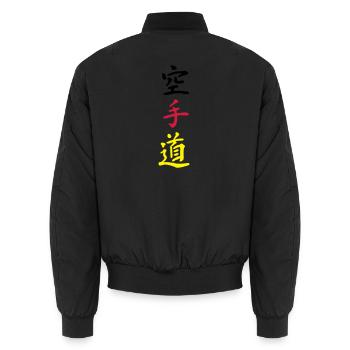karate germany - Unisex Bomberjacke - Schwarz - Hinten - AI Model Male 185 light (185cm)
