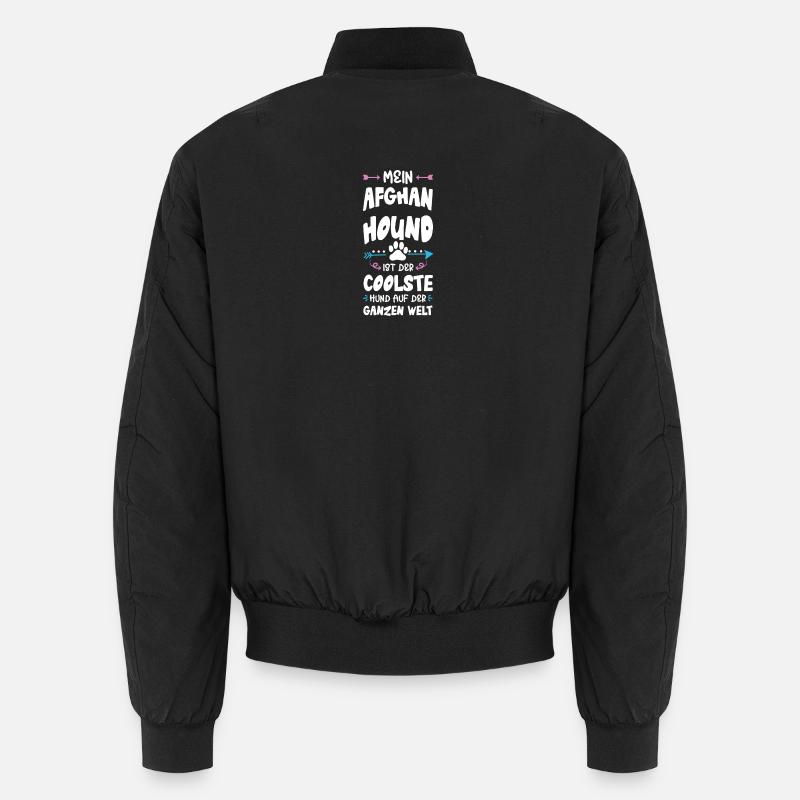 afghan hound hund spruch Unisex Bomberjacke