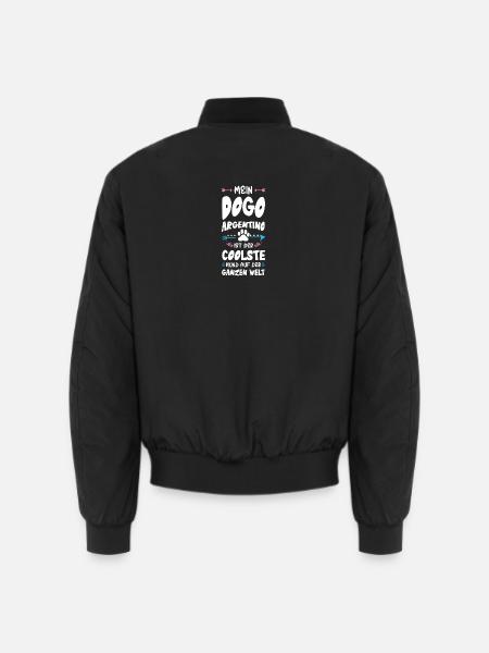 dogo argentino hund spruch - Unisex Bomberjacke - Schwarz