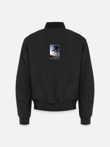 tropischer-strand-abends - Unisex Bomberjacke - Schwarz