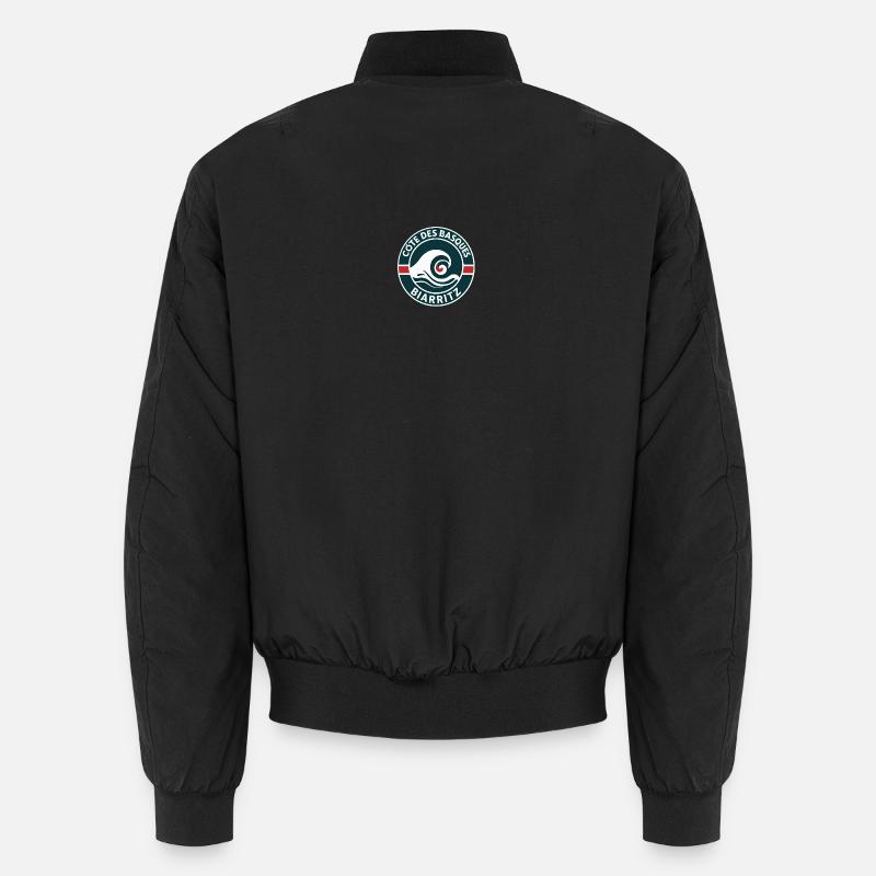 Surfing in Biarritz Côtes des Basques Unisex Bomber Jacket