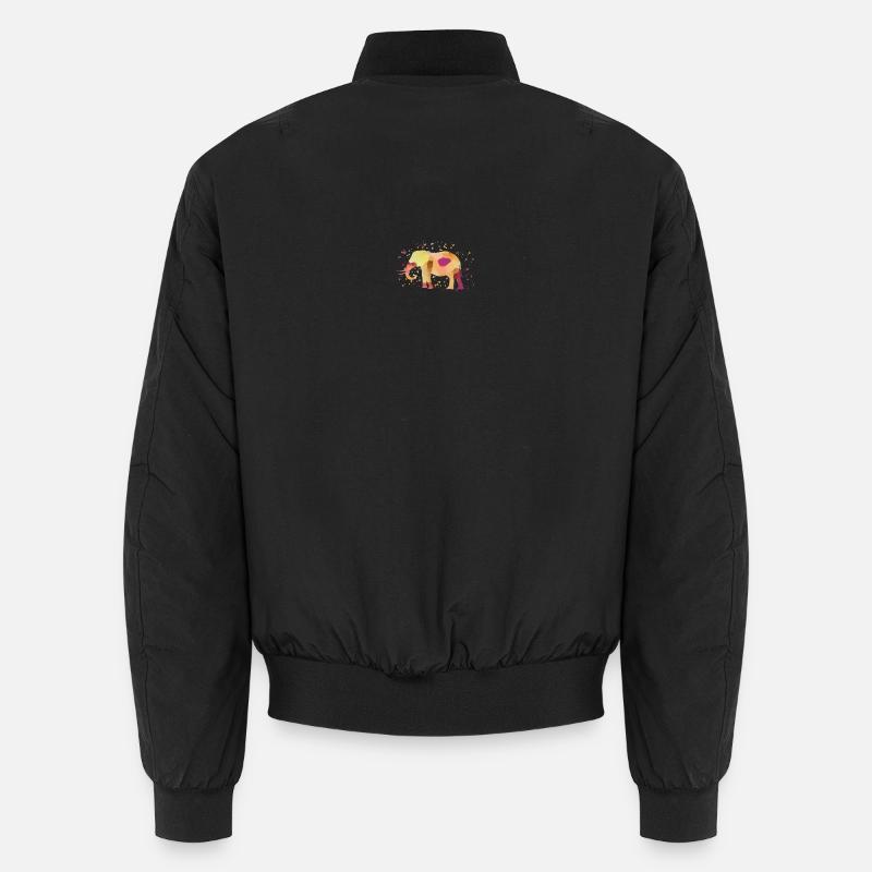 Elephant - Unisex Bomber Jacket - black