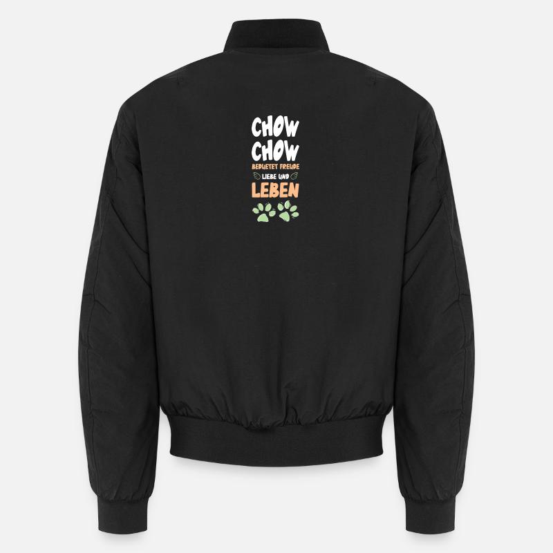 ChowChow Liebe Und Leben Muster - Unisex Bomberjacke - Schwarz