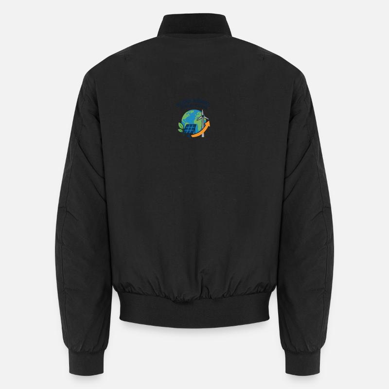 Planet Power: Clean Energy Globe Unisex Bomber Jacket