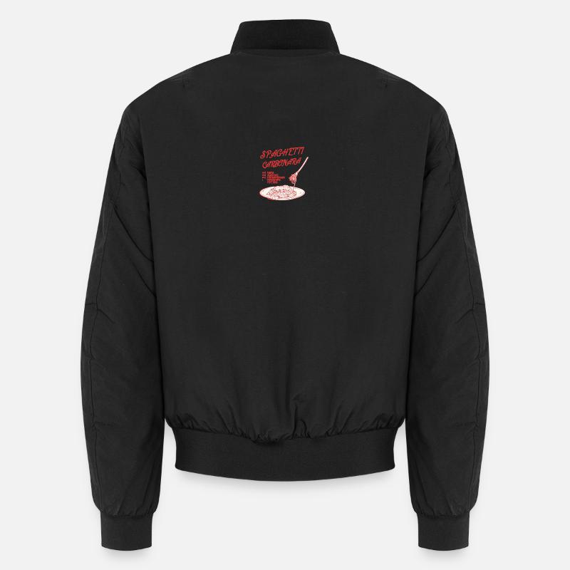 Spaghetti Carbonara Recipe - Unisex Bomberjacke - Schwarz